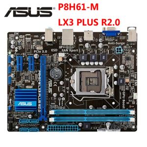 マザーボードLGA 1155 ASUS P8H61M LX3プラスR2.0オリジナルASUS P8H61 M LXマザーボードUATX DDR3 DVI VGA USB2.0 16GBデスクトップメインボード使用