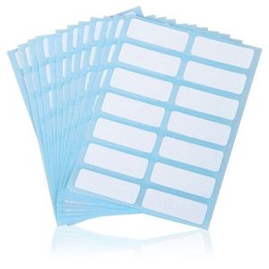 Writable 12Sheets Self Adhesive White Labels Blank Blank Note Labels Name Number Tags Price Sticker Name Stickers