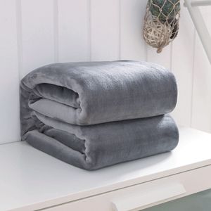 2024 Весеннее фланелевое одеяло серебряные серо -серого флисовой одеяла бросают стеганые стеганые стеганые кровать.