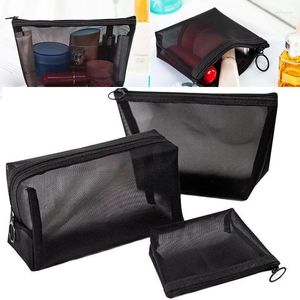 Storage Bags 1pcs Ins Mesh Cosmetic Bag S/L Portable Travel Toiletry Transparent Personal Makeup For Men Women