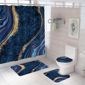 Shower Curtains Curtain Set 3d Printed Bathroom Modern Print With Anti-slip Rug Toilet Lid For A