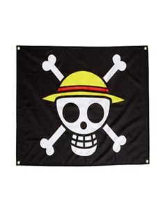 Skull Pirate Flag One Piece Flag 3x5ft Skull Pirate with Two Cross Knife Flags 90x150 cm for Home Or Boat Decoration 9428619