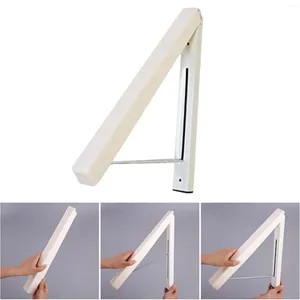 Hangers Folding Clothes Hanger Wall Mounted Retractable Drying Rack Aluminum