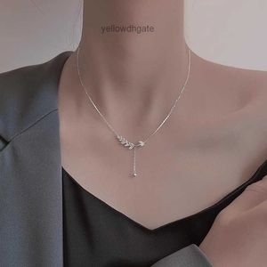 Light luxury necklace versatile trendy collarbone chain female butterfly simple and niche high-end feeling temperament sweater chain jewelry