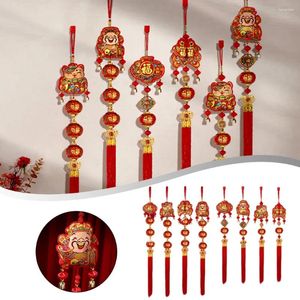 Decorative Figurines 1pc Chinese Year Pendant Interior Flocking Bronzing Hanging Decoration Home Living Room Bedroom Wall