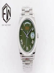 2022 New EW Factory Men 40mm Watch 2836 Автоматическое механическое движение 904L Sapphire Roman Numerals Нарученные.