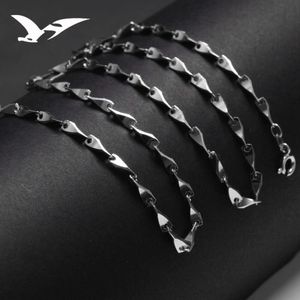 S925 Silver Melon Seed Necklace for Mens Ethnic Style Dominant Trend Chain Matching Thick Jewelry