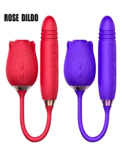 Nxy vibratorer klitoris sugande vibrator rose trust dildo stimulator massage head 2 i 1 g spot sex leksaker för kvinnor 01046936702