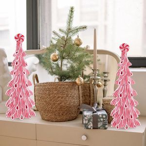 Decorative Figurines Mini Christmas Tree Model Desktop Candy Table Centerpiece