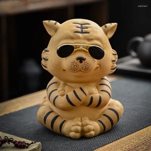 Teaware set Kungfu Tea Set Creative Lucky Tiger Pet Decoration Boutique Personality Ceramics Year Mascot Zodiac