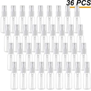 36pcs 30ml/1oz mini ince sis sprey şişeleri taşınabilir portatif küçük boş açık pstic seyahat parfüm kozmetik kapları 2207119704710