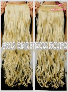 1pcs Clip in antension hair hair hair 30colors One Piece 2pack для полной головы длинный волнистый удлинение волос 14658286807859