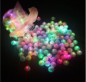 100 pezzi color round mini led LED RGB Flash Ball Lampada Lagni Langole per la festa di matrimonio di Natale Decorazione per la festa di Natale di Capodanno 6957056