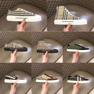 Sapatos casuais designer tênis b check sneakers tênis vintage tênis tênis listras clássicas tênis de plataforma de plataforma impressão no novo treinador de lona 38-45 tênis original