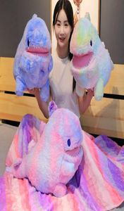 Stuuffed Peluş Hayvanlar Fiziksel Çekim Kabuklu Oyuncaklar Air Rainbow Battaniye Dinozor Yastığı Renkli Kız Bebek Hediye6294950