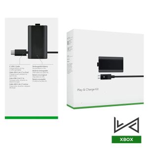 Tillbehör Laddningsbart batteri med TypeC -kabel för Xbox Series X/S GamePad Play Charge Kit för Xbox One -styrenhet med USB -sladd