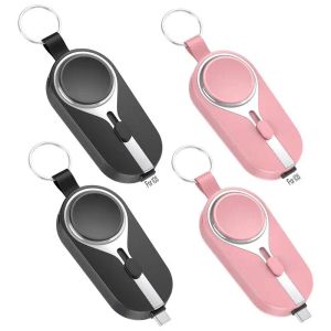 Rings Mini keychain Power bank 3 in 1 USB Charge Cable emergency 2000mAh Mini Power Portable quick Charging Backup Power Bank