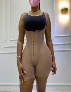 Women039s corset Bodyshaper High Compression Garment Abdomen Control Double Bodysuit Waist Trainer Open Bust Shapewear Fajas 229822412