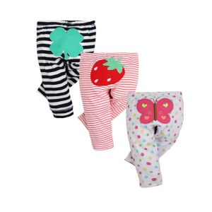 Pantolonlar 3pcs/lot 2022 Yeni Moda Bebek Pantolon% 100 Pamuk Bahar Sonbahar Yenidoğan Bebek Tayt Bebek Bebek Kız Giyim 624 Ay