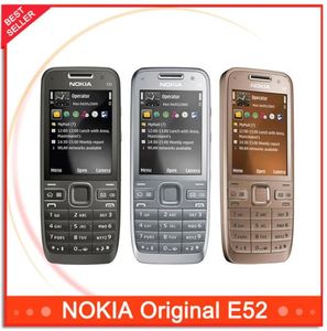 Telefones celulares reformados Nokia E52 GSM WCDMA 2G 3G Câmera para idosos para estudantes celulares 6306048