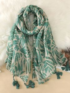 Spanien Fashion Daisy Floral Tassel Viscose Shawl Scarf Lady Print Soft Pashmina Stole Wrap Snood Bufandas Muslim Hijab Sjaal 240408