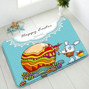 Banyo paspasları karikatür Banyo Anti-Slip Mat Paskalya Yumurta Fabrikası Çiçek Yatak Odası Mutfak Paspas Halı Emici Ev Halı Flaneli Yıkanabilir