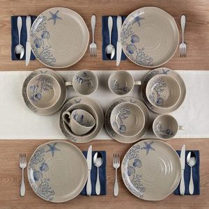 Пластины с 16 частями набор посуды STOARE
