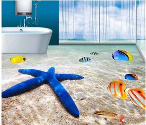 Wallpapers Po Floor Wallpaper 3d Stereoscopic Beach Murals Wall PVC