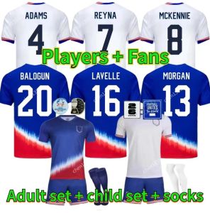 2024 PULISIC UsaS Soccer Jerseys REYNA AARONSON WEAH ACOSTA McKENNIE 23 24 Maillot De Futol FERREIRA DEST MORGAN Us A Football Shirt RAPINOE DUNN Men Women Kids