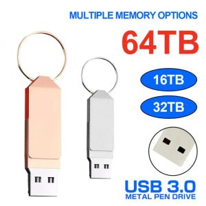 Адаптер 2023 New Pendrive 64TB USB -флеш -приводы 3.0 Pen Drive 32TB 16TB 8TB CLE USB Memory Stick U Disk 4TB для телевизионных компьютерных ноутбуков PS4