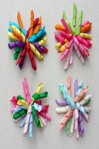 20st Baby Girls 3inch Rainbow Curlers Corker Flowers Bows Hair Clip Hair Ties Korker Ribbon Hår Bobbles Elastic Rope PD0074871587