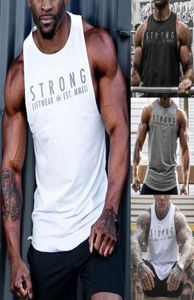 Sommer -Fitnessstudios Fitness Body Building Tanktops Stringer Fashion Mens Fit Clothing Lose atmungsable ärmellose Hemden Vest5661239