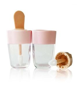 5pcs Empty Lip Gloss Tube Containers Cream Jars DIY Make Up Tool Cosmetic Ice Cream Transparent Lip Refillable Bottle14295481