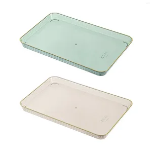 Decorative Figurines Kitchen Serving Tray Countertop Organizer Multifunctional Makeup For Bathroom Meals Office Snacks