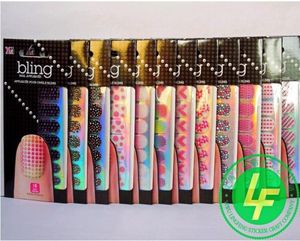Nail Wraps Tip Nail Art Decal Manicure Leopard grain color drill 3d bead drill nail stickers1642266