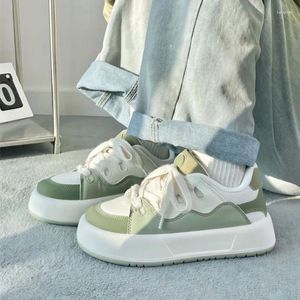 Casual Shoes Green Platform Sneakers Vintage Women's Sport 2024 Summer Kawaii Tennis Female Vulcanize Korean Projektantka