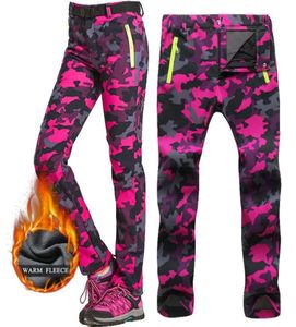 Womens Ski Hosen Winter Wanderhose Outdoor Sport warme Softshellhosen Trekking Camping wasserdichte Hosen Frauen Fleece Pant 202789036