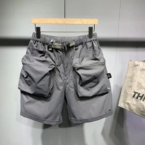 Calça masculina moda de verão harun calças de carga de comprimento médio