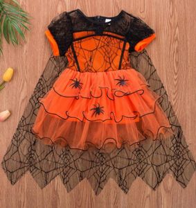 Girls Halloween Witches Fancy Dress costume Witch Outfit Kids Cosplay Party Baby Lace Rainbow Outfit Kids Party 05T4424474