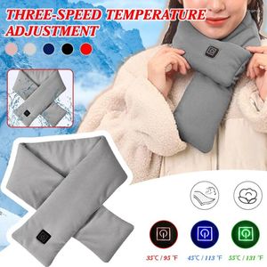 Tapetes Lenço de aquecimento de inverno para homens homens 3 equipamentos laváveis laváveis USB externo mantêm lenços elétricos quentes aquecidos xale pescoço unissex