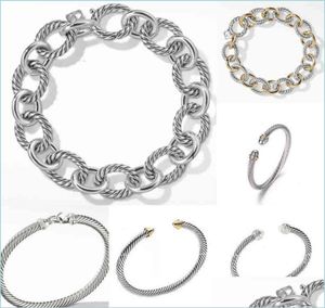 gold chain bracelet womens Bangle Jewelry Mens Dy Trend Charm Designer Women Platinum ed Wire Bracelets Round Plated Head Fas5863480