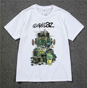 Gorillaz t gömlek uk rock grubu gorillazs tshirt hiphop alternatif rap müzik tişört the nownow yeni albüm tshirt pure cotton3600803