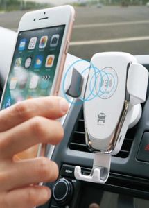 Caricatore wireless CAR QI per iPhone 12 XS MAX XR 8 Caricatore del telefono induzione Porta del telefono di sfiato per Samsung Nota S9 S89880248
