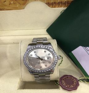 Com a caixa original de alta qualidade, relógios de luxo 118346 Platinum Diamond Bezel Box Papers Automatic Fashion Men039s Watch W8967871