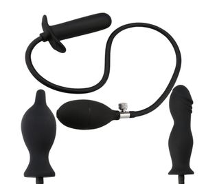 Büyük boy silikon anal fiş şişme popo genişletilebilir dilatör havalı büyük pompa yapay penis kadınlar için geys 2107202990178