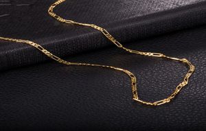 Säljer halsband Mens Figaro Chain 2mm 470mm Halsband Kedjor 18K Gul Goldrose Gold Plated Worldwide Fashion Jewerly Cahin6046031