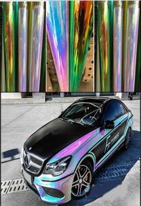 Ganzes holographische Regenbogen -Chrom -Autoaufkleber Laserbeschichtungsautos Wickelfilm DIY -Auto Styling5424446