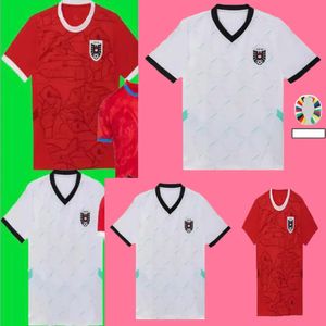 24/25 Austria Euro Soccer Jerseys Souvenir 2024 Home Red Away White Football Shirt Men Kids Kit Sports Outdoors