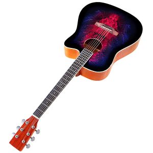 ペグ41インチカットウェイデザインアコースティックギター6ストリングラミネートスプルースウッドトップハイグロスウッドボディフォークギター