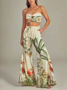 Light Dreen paesaggio stampato Senior Fashion Etereal Etereo Seaside Beach Beach Swight Swimsuit Elegante abito romantico Design femminile 240409